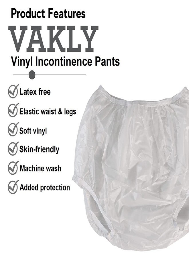 Vakly Adult Vinyl Waterproof Pull-On-Cover Incontinence Pants (This is not a Diaper) Extra Oversized Waterproof Underwear Protection to GO ON TOP of/Together with Diapers & Briefs as Added Leak Resistance - Image 2